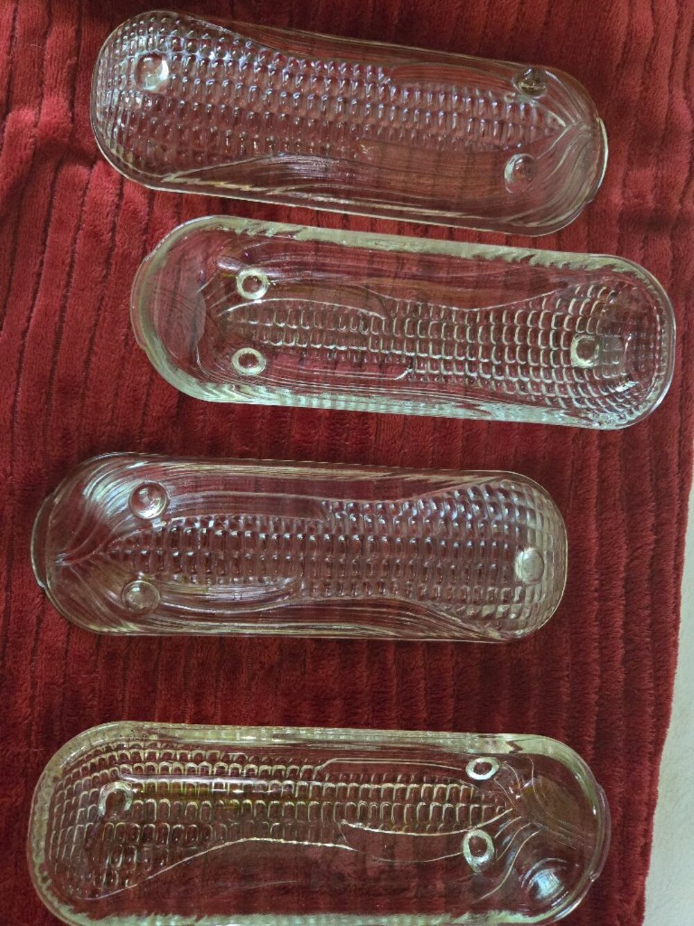 Glass corn on the cob holders
